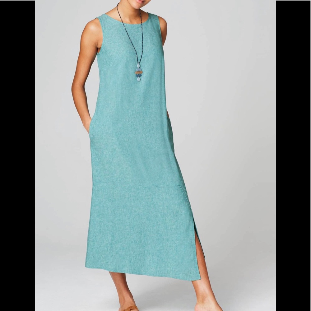 New J.Jill Pure Jill Linen Asymmetric Dress